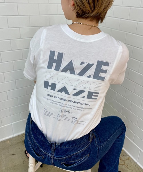 CIAOPANIC（チャオパニック）の「両面デザインプリント、HAZE Tee（Tシャツ/カットソー・レディース・オフホワイト/イエロー/グリーン・FREE）」の6枚目の写真