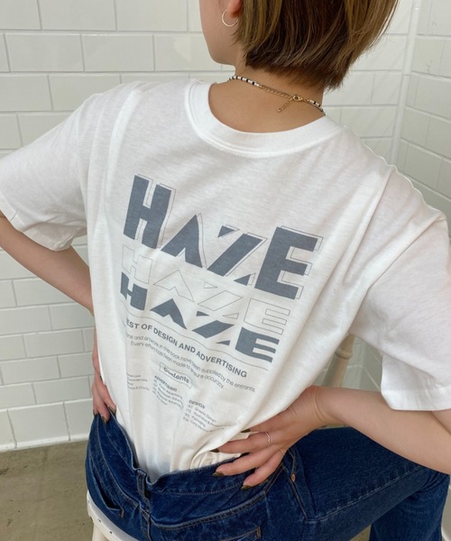 CIAOPANIC（チャオパニック）の「両面デザインプリント、HAZE Tee（Tシャツ/カットソー・レディース・オフホワイト/イエロー/グリーン・FREE）」の7枚目の写真