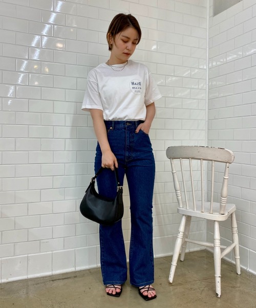 CIAOPANIC（チャオパニック）の「両面デザインプリント、HAZE Tee（Tシャツ/カットソー・レディース・オフホワイト/イエロー/グリーン・FREE）」の9枚目の写真