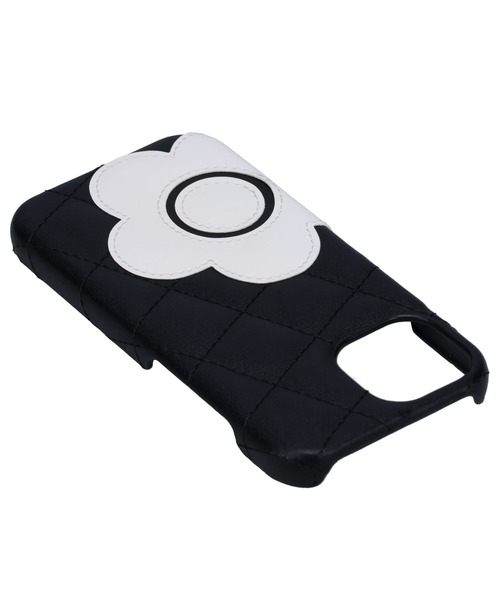 MARY QUANT】DAISY PATCH PU QUILT Leather Back Case 【iPhone