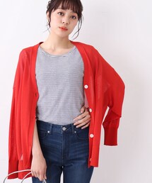 DRESKIP | ひんやりシアーVネックカーディガン【貴島明日香さん着用商品】(カーディガン/ボレロ)