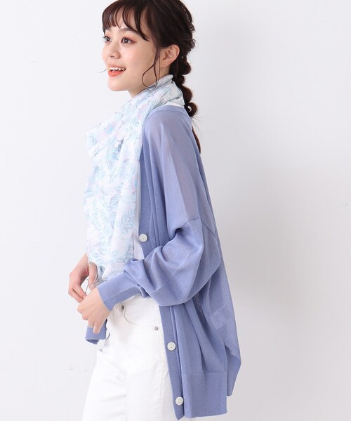 DRESKIP(ドレスキップ)の「◆【ひんやり】シアーVネックカーディガン(カーディガン/ボレロ・レディース・ブラック/ダークグリーン/レッド系1/ライトブルー/ライトベージュ/オレンジ・02/03)」の12枚目の写真