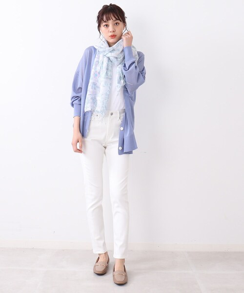 DRESKIP(ドレスキップ)の「◆【ひんやり】シアーVネックカーディガン(カーディガン/ボレロ・レディース・ブラック/ダークグリーン/レッド系1/ライトブルー/ライトベージュ/オレンジ・02/03)」の14枚目の写真