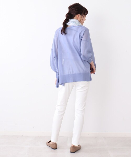 DRESKIP(ドレスキップ)の「◆【ひんやり】シアーVネックカーディガン(カーディガン/ボレロ・レディース・ブラック/ダークグリーン/レッド系1/ライトブルー/ライトベージュ/オレンジ・02/03)」の16枚目の写真