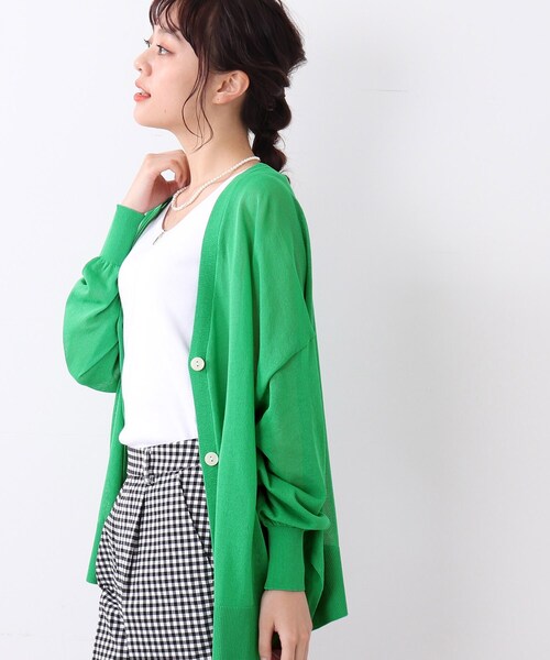 DRESKIP(ドレスキップ)の「◆【ひんやり】シアーVネックカーディガン(カーディガン/ボレロ・レディース・ブラック/ダークグリーン/レッド系1/ライトブルー/ライトベージュ/オレンジ・02/03)」の18枚目の写真