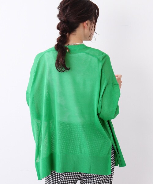 DRESKIP(ドレスキップ)の「◆【ひんやり】シアーVネックカーディガン(カーディガン/ボレロ・レディース・ブラック/ダークグリーン/レッド系1/ライトブルー/ライトベージュ/オレンジ・02/03)」の19枚目の写真