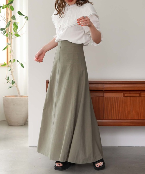 archives（アルシーヴ）の「麻調バックレースアップスカート（スカート・レディース・ブラック/ベージュ/オレンジ/グリーン/ブラウン・MEDIUM）」の9枚目の写真