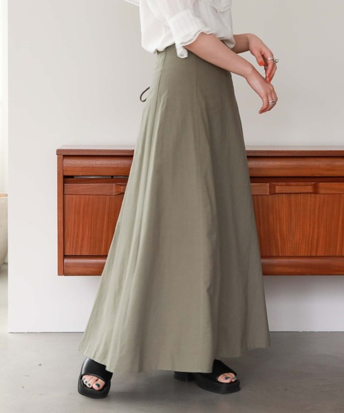 archives（アルシーヴ）の「麻調バックレースアップスカート（スカート・レディース・ブラック/ベージュ/オレンジ/グリーン/ブラウン・MEDIUM）」の10枚目の写真