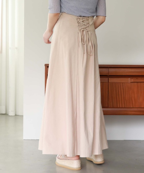 archives（アルシーヴ）の「麻調バックレースアップスカート（スカート・レディース・ブラック/ベージュ/オレンジ/グリーン/ブラウン・MEDIUM）」の17枚目の写真