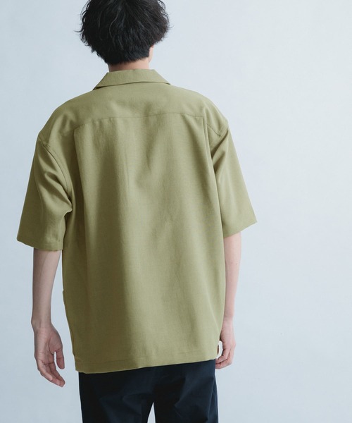 FORK&SPOON（フォークアンドスプーン）の「FORK&SPOON　オープンカラー5分袖シャツ（シャツ/ブラウス・メンズ・カーキ/イエロー/オフホワイト/ネイビー・4/5）」の14枚目の写真