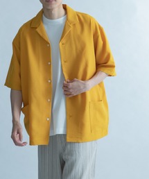 FORK&SPOON オープンカラー5分袖シャツ