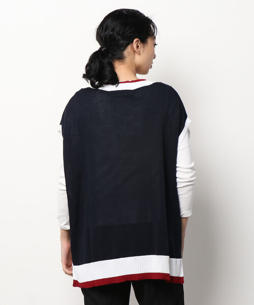 ROMANTIC CROWN（ロマンティッククラウン）の「A'GEM/9 × .kom『ROMANTIC CROWN/ロマンティッククラウン』FRUIT KNIT VEST/フルーツ Vネックニット ベスト（ベスト・レディース・ホワイト/ネイビー・L）」の13枚目の写真