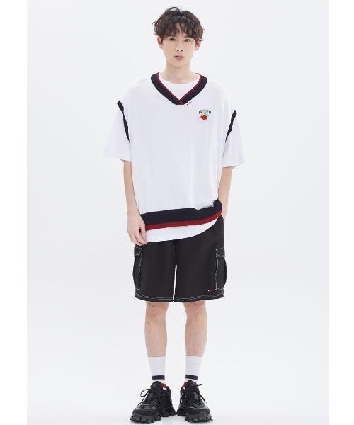 ROMANTIC CROWN（ロマンティッククラウン）の「A'GEM/9 × .kom『ROMANTIC CROWN/ロマンティッククラウン』FRUIT KNIT VEST/フルーツ Vネックニット ベスト（ベスト・レディース・ホワイト/ネイビー・L）」の18枚目の写真