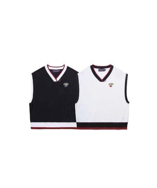 ROMANTIC CROWN（ロマンティッククラウン）の「A'GEM/9 × .kom『ROMANTIC CROWN/ロマンティッククラウン』FRUIT KNIT VEST/フルーツ Vネックニット ベスト（ベスト・レディース・ホワイト/ネイビー・L）」の7枚目の写真