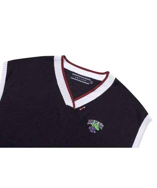 ROMANTIC CROWN（ロマンティッククラウン）の「A'GEM/9 × .kom『ROMANTIC CROWN/ロマンティッククラウン』FRUIT KNIT VEST/フルーツ Vネックニット ベスト（ベスト・レディース・ホワイト/ネイビー・L）」の8枚目の写真