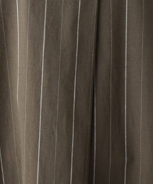 OPAQUE.CLIP（オペークドットクリップ）の「◆綿麻ストライプスキッパーワンピース（ワンピース・レディース・ブラウン系その他3/ブルー系7・40/38/36）」の9枚目の写真