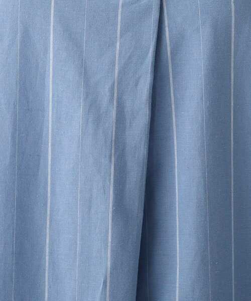 OPAQUE.CLIP（オペークドットクリップ）の「◆綿麻ストライプスキッパーワンピース（ワンピース・レディース・ブラウン系その他3/ブルー系7・40/38/36）」の8枚目の写真