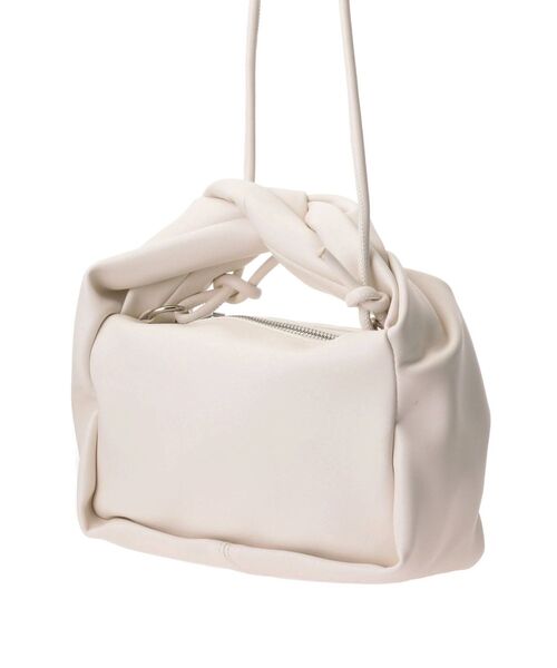 dazzlin（ダズリン）の「ツイストスクエアバッグ（ハンドバッグ・レディース・ブラック/オフホワイト・FREE）」の4枚目の写真