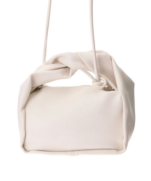 dazzlin（ダズリン）の「ツイストスクエアバッグ（ハンドバッグ・レディース・ブラック/オフホワイト・FREE）」の3枚目の写真