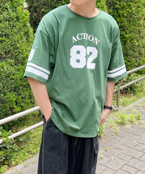 PairPair（ペアペア）の「ナンバーリングTEE(ユニセックス)（Tシャツ/カットソー・メンズ・オフホワイト/グリーン/グレイッシュブルー・MEDIUM/LARGE）」の8枚目の写真