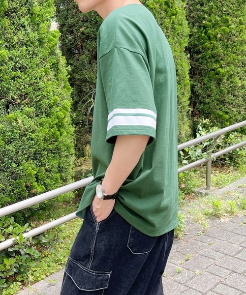 PairPair（ペアペア）の「ナンバーリングTEE(ユニセックス)（Tシャツ/カットソー・メンズ・オフホワイト/グリーン/グレイッシュブルー・MEDIUM/LARGE）」の9枚目の写真