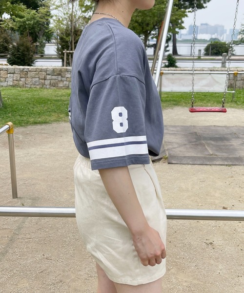 PairPair（ペアペア）の「ナンバーリングTEE(ユニセックス)（Tシャツ/カットソー・メンズ・オフホワイト/グリーン/グレイッシュブルー・MEDIUM/LARGE）」の10枚目の写真