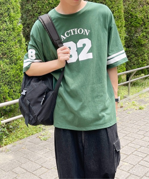 PairPair（ペアペア）の「ナンバーリングTEE(ユニセックス)（Tシャツ/カットソー・メンズ・オフホワイト/グリーン/グレイッシュブルー・MEDIUM/LARGE）」の21枚目の写真