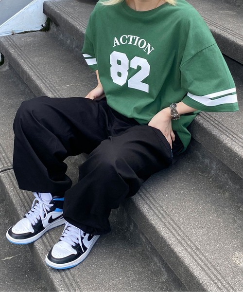 PairPair（ペアペア）の「ナンバーリングTEE(ユニセックス)（Tシャツ/カットソー・メンズ・オフホワイト/グリーン/グレイッシュブルー・MEDIUM/LARGE）」の19枚目の写真