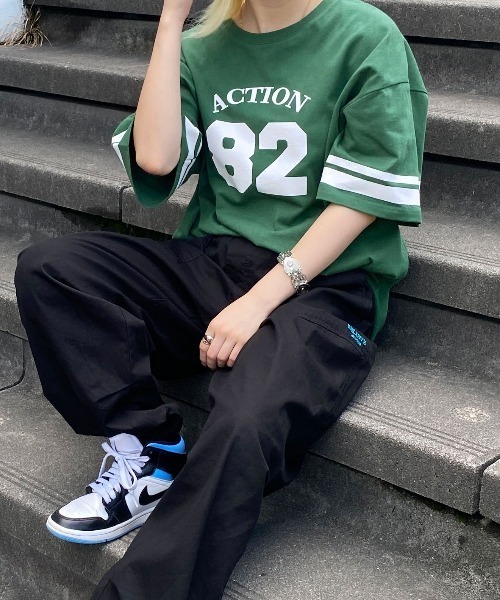 PairPair（ペアペア）の「ナンバーリングTEE(ユニセックス)（Tシャツ/カットソー・メンズ・オフホワイト/グリーン/グレイッシュブルー・MEDIUM/LARGE）」の18枚目の写真