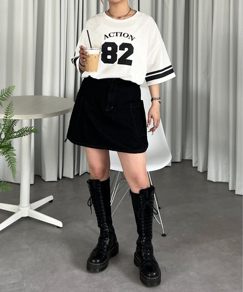 PairPair（ペアペア）の「ナンバーリングTEE(ユニセックス)（Tシャツ/カットソー・メンズ・オフホワイト/グリーン/グレイッシュブルー・MEDIUM/LARGE）」の12枚目の写真