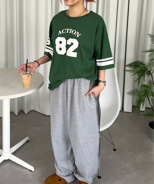 PairPair（ペアペア）の「ナンバーリングTEE(ユニセックス)（Tシャツ/カットソー・メンズ・オフホワイト/グリーン/グレイッシュブルー・MEDIUM/LARGE）」の15枚目の写真