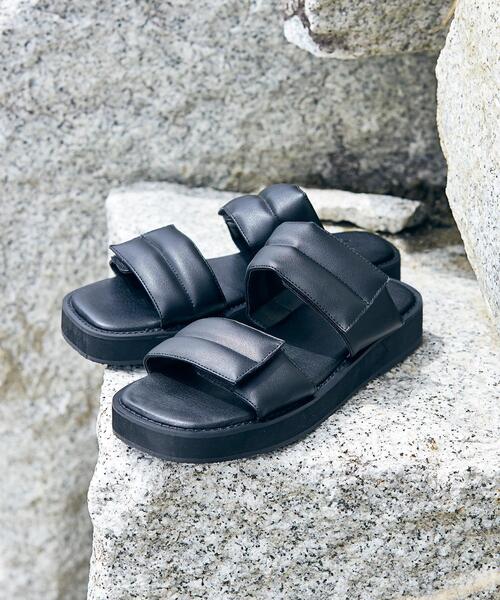 tk.TAKEO KIKUCHI(ティーケータケオキクチ)の「◆パディングダブルベルトサンダル(サンダル・メンズ・ブラック・65/75)」の13枚目の写真
