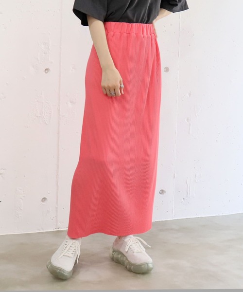 tiptop（ティップトップ）の「プリーツナロースカート（スカート・レディース・ブラック/ピンク/グリーン/アイボリー・FREE）」の15枚目の写真