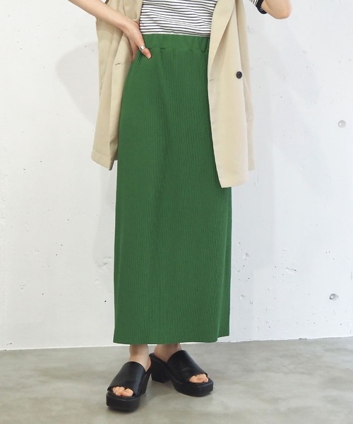 tiptop（ティップトップ）の「プリーツナロースカート（スカート・レディース・ブラック/ピンク/グリーン/アイボリー・FREE）」の11枚目の写真