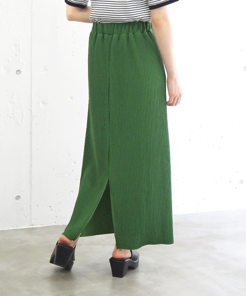 tiptop（ティップトップ）の「プリーツナロースカート（スカート・レディース・ブラック/ピンク/グリーン/アイボリー・FREE）」の14枚目の写真