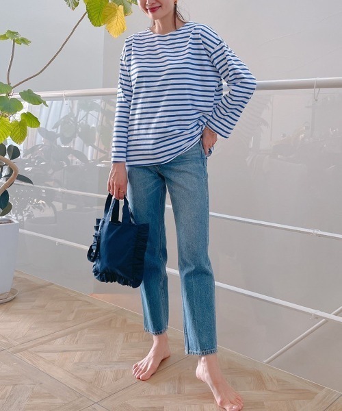 Vicente（ヴィセンテ）の「Border long tee（Tシャツ/カットソー・レディース・ブラック/パープル/ブルー・FREE）」の20枚目の写真