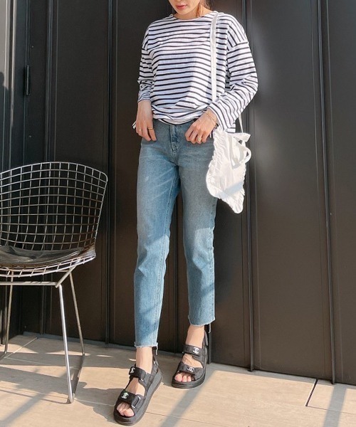 Vicente（ヴィセンテ）の「Border long tee（Tシャツ/カットソー・レディース・ブラック/パープル/ブルー・FREE）」の21枚目の写真