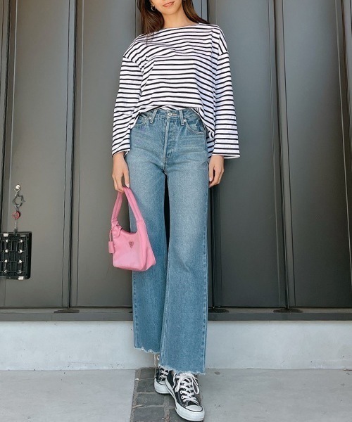 Vicente（ヴィセンテ）の「Border long tee（Tシャツ/カットソー・レディース・ブラック/パープル/ブルー・FREE）」の17枚目の写真