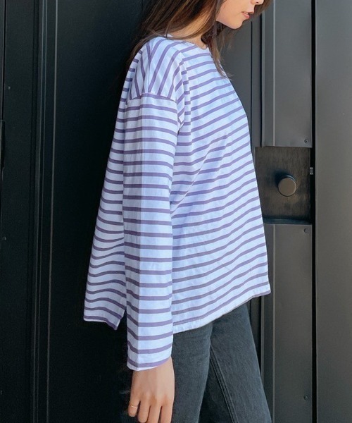 Vicente（ヴィセンテ）の「Border long tee（Tシャツ/カットソー・レディース・ブラック/パープル/ブルー・FREE）」の15枚目の写真