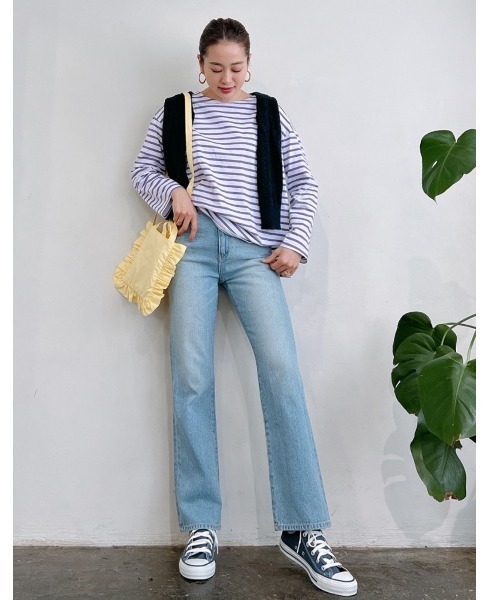 Vicente（ヴィセンテ）の「Border long tee（Tシャツ/カットソー・レディース・ブラック/パープル/ブルー・FREE）」の14枚目の写真