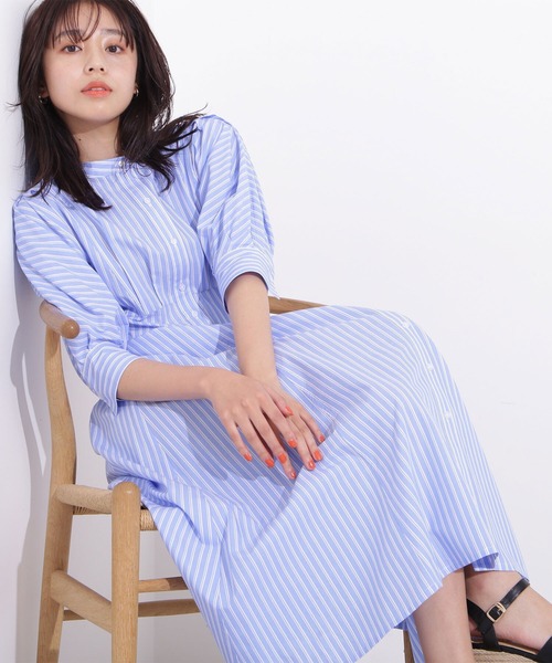 セール ストライプボリュームワンピース ワンピース Natural Beauty Basic ナチュラルビューティーベーシック のファッション通販 Zozotown