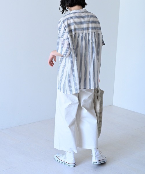 LUPILIEN(ルピリアン)の「Made in india シアーストライプ変形タックブラウス(シャツ/ブラウス・レディース・オフホワイト/A/B・38)」の19枚目の写真