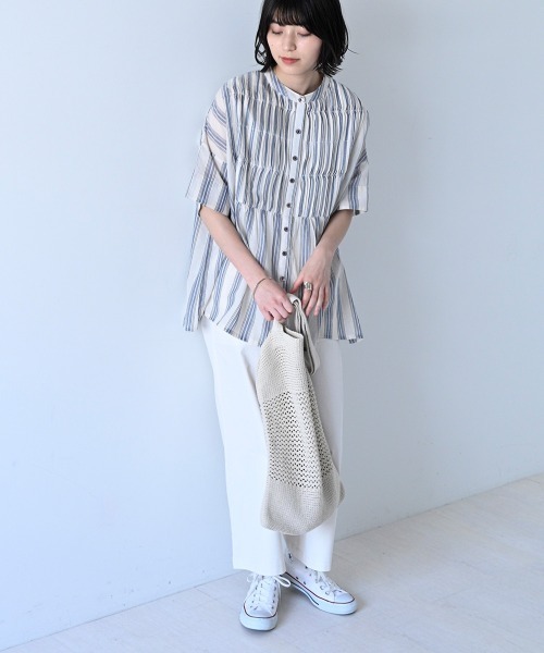 LUPILIEN(ルピリアン)の「Made in india シアーストライプ変形タックブラウス(シャツ/ブラウス・レディース・オフホワイト/A/B・38)」の20枚目の写真