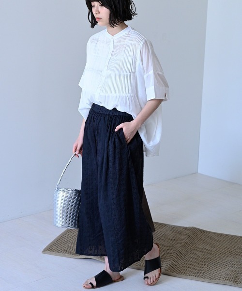 LUPILIEN(ルピリアン)の「Made in india シアーストライプ変形タックブラウス(シャツ/ブラウス・レディース・オフホワイト/A/B・38)」の8枚目の写真