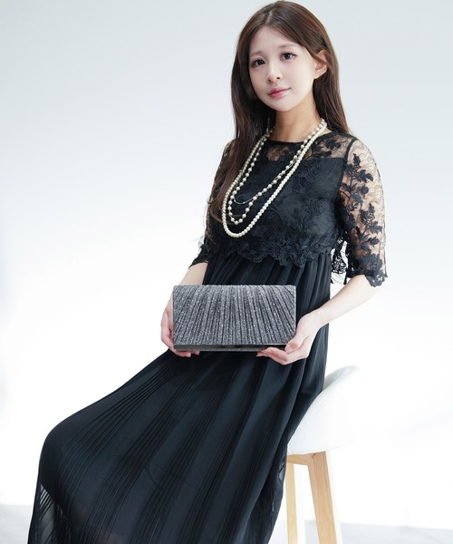 DRESS PLUS(ドレスプラス)の「バッグ クラッチバッグ ショルダーバッグ パーティーバッグ 結婚式(クラッチバッグ・レディース・シャンパン/シルバー/ピンク/チャコール/ブラック・フリー)」の18枚目の写真