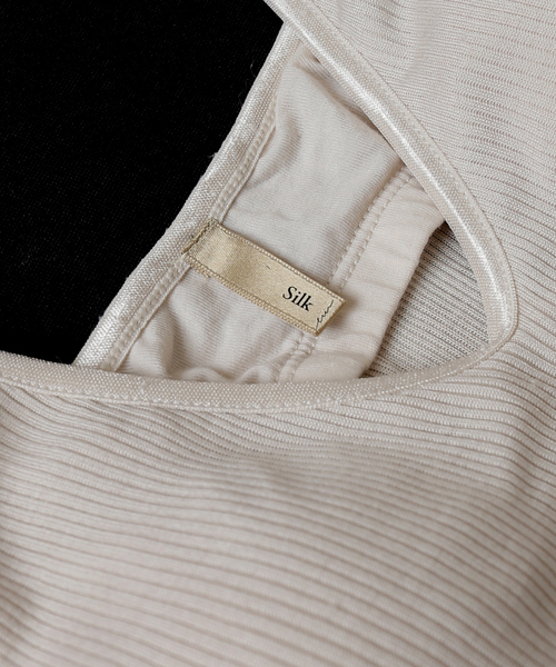 EMILY WEEK（エミリーウィーク）の「シルクテレコリブブラタンク◆（インナーウェア/肌着・レディース・ブラウン/ピンク・FREE）」の6枚目の写真