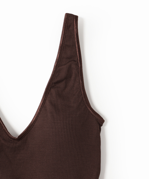 EMILY WEEK（エミリーウィーク）の「シルクテレコリブブラタンク◆（インナーウェア/肌着・レディース・ブラウン/ピンク・FREE）」の9枚目の写真