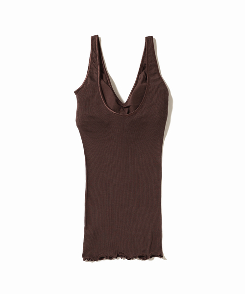 EMILY WEEK（エミリーウィーク）の「シルクテレコリブブラタンク◆（インナーウェア/肌着・レディース・ブラウン/ピンク・FREE）」の15枚目の写真