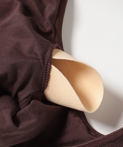 EMILY WEEK（エミリーウィーク）の「シルクテレコリブブラタンク◆（インナーウェア/肌着・レディース・ブラウン/ピンク・FREE）」の12枚目の写真