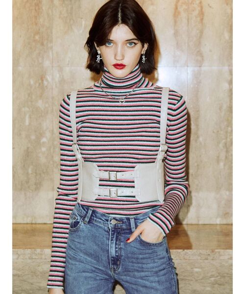 jouetie(ジュエティ)の「ハーネスコルセット(サスペンダー・レディース・アイボリー/ブラック・FREE)」の12枚目の写真